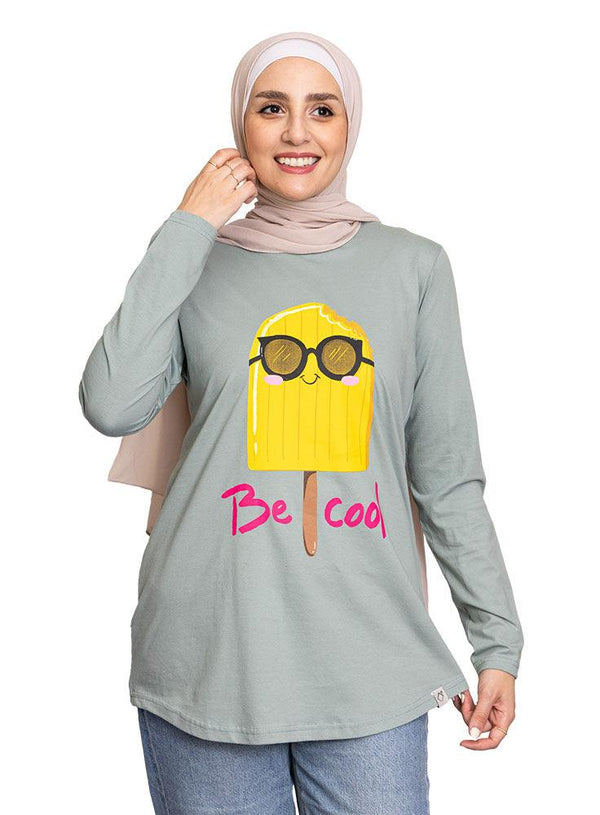 Aqua Foam Printed Long - Sleeve Design 32 - Khotwh